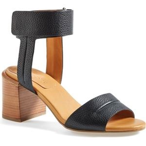 See by Chloe Black Leather Anna Ankle Sandal